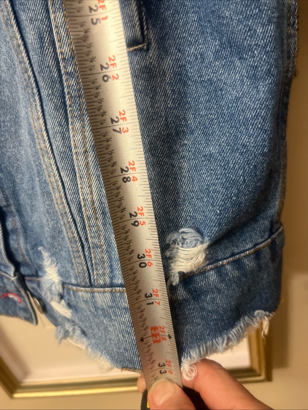 Zara Blue Denim Jacket with graphic writing in the back Medium - Trafaluc Label - Picture 7 of 8